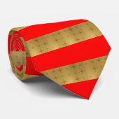 roter Querstreifen Krawatte (Gerollt)