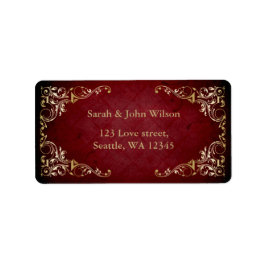 Roter Rahmen Adressaufkleber