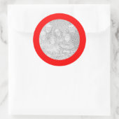 Roter Rahmen Aufkleber (Tasche)
