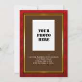 Roter Rahmen Braun Abendessen Abschluss Einladung (Rückseite)