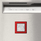 Roter Rahmen Magnet (In Situ (Geschirrspüler))