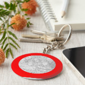 Roter Rahmen Schlüsselanhänger (Seite)