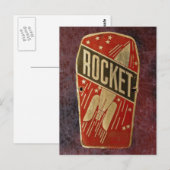 ROTER RAKETE. POSTKARTE (Vorne/Hinten)