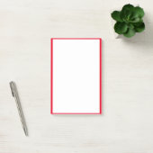 Roter Rand Edges Solid White Background Post-it Klebezettel (Büro)