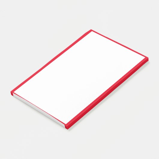 Roter Rand Edges Solid White Background Post-it Klebezettel (angewinkelt)