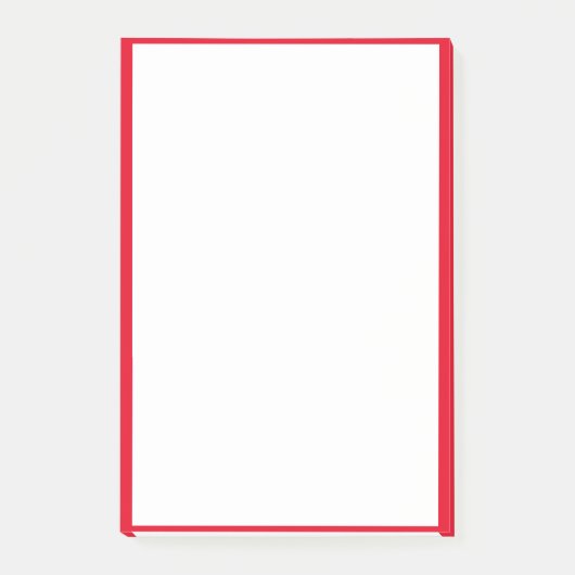 Roter Rand Edges Solid White Background Post-it Klebezettel (Vorderseite)