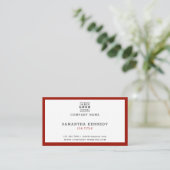 Roter Rand QR-Code professionell mit individuellem Visitenkarte (Stehend Vorderseite)