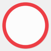 Roter Rand Runder Aufkleber (Vorderseite)