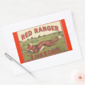 Roter Ranger Rechteckiger Aufkleber (Umschlag)