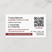 Roter Rasenmäher, Rasenpflege Visitenkarte (Rückseite)