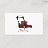 Roter Rasenmäher, Rasenpflege Visitenkarte (Vorderseite)