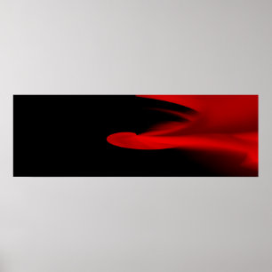 "Roter Rauch-" Minimalistisches schmales Poster