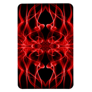 Roter Rauch Symmetrisches Minimalistisches Schwarz Magnet