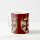Roter RayEl-Wappentasse Kaffeetasse (Vorderseite Links)