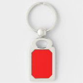 Roter Rectangle-Metal-Schlüsselanhänger Schlüsselanhänger (Vorderseite)