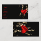 Roter Regenbogen Herzstück schwarz Visitenkarte (Vorne/Hinten)