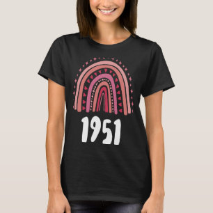 Roter Regenbogen Jahr der Geburt 1951 T-Shirt