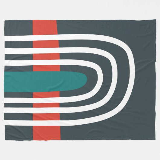 Roter Regenbogen mit weißer Linie im Hintergrund Fleecedecke (Vorderseite (Horizontal))