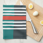 Roter Regenbogen mit weißer Linie im Hintergrund Geschirrtuch (Viertel Falte)