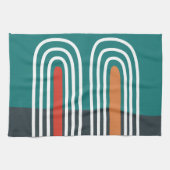 Roter Regenbogen mit weißer Linie im Hintergrund Geschirrtuch (Horizontal)