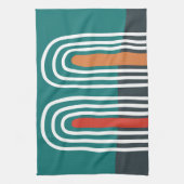 Roter Regenbogen mit weißer Linie im Hintergrund Geschirrtuch (Vertikal)