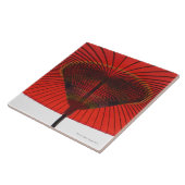 Roter Regenschirm 2 Fliese (Seite)