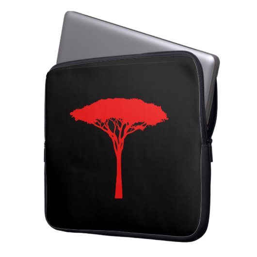 Roter Regenschirm Laptopschutzhülle (Vorderseite Links)