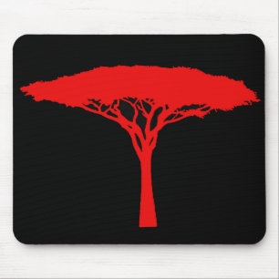 Roter Regenschirm Mousepad