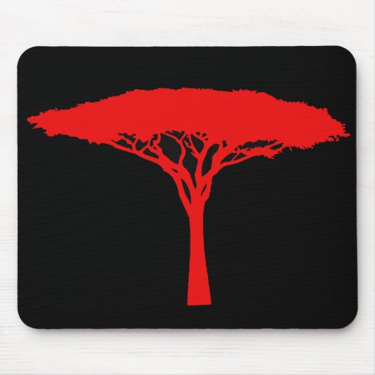 Roter Regenschirm Mousepad (Vorne)