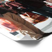 Roter Regenschirm Poster (Ecke)