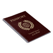 roter Reisepass Notizblock (Rechte Seite)