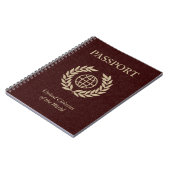 roter Reisepass Notizblock (Linke Seite)