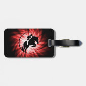 Roter Reittier Gepäckanhänger (Rückseite horizontal)