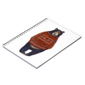 Roter Ren-Strickjacke-Bär Notizblock (Linke Seite)