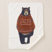 Roter Ren-Strickjacke-Bär Sherpadecke (Vorderseite)