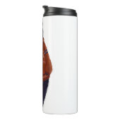 Roter Ren-Strickjacke-Bär Thermosbecher (Nach rechts gedreht)