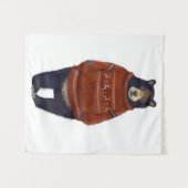 Roter Ren-Strickjacke-Bär Wandteppich (Vorderseite (Horizontal))