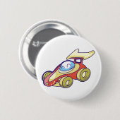 Roter Rennwagen Button (Vorne & Hinten)