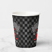 roter Rennwagen Gestaltungspapier-Cup Pappbecher (Links)