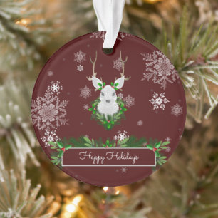 Roter Rentier Ornament