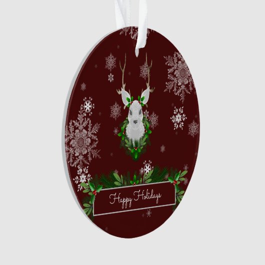 Roter Rentier Ornament (Vorderseite)