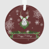 Roter Rentier Ornament (Rückseite)