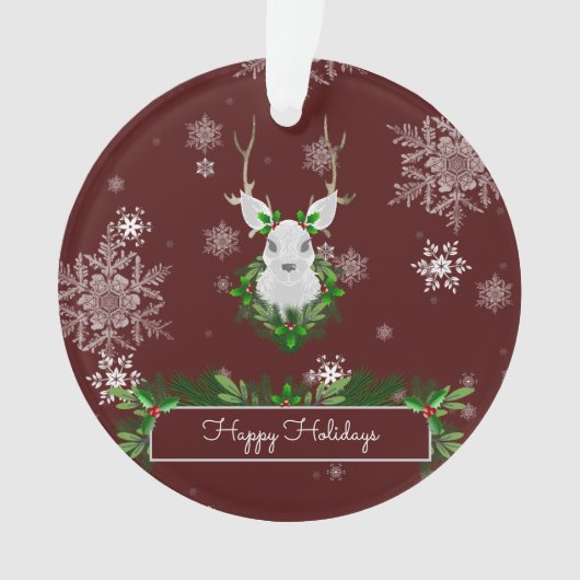 Roter Rentier Ornament (Vorderseite)