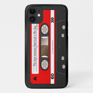 Roter Retro Kassetten-Band-personalisierter Kasten Case-Mate iPhone Hülle