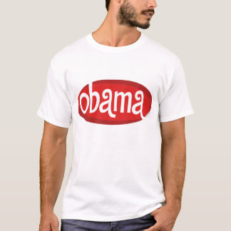 Roter Retro Obama-T - Shirt