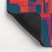 Roter Retro-Stil Pop Art New York City Mousepad (Ecke)