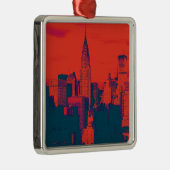 Roter Retro-Stil Pop Art New York City Ornament Aus Metall (Rechts)