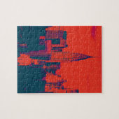 Roter Retro-Stil Pop Art New York City Puzzle (Horizontal)
