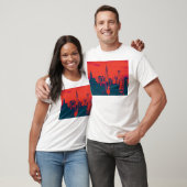 Roter Retro-Stil Pop Art New York City T-Shirt (Unisex)