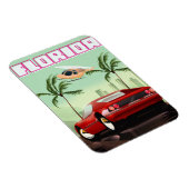 Roter Retrosportwagen Magnet (Rechte Seite)